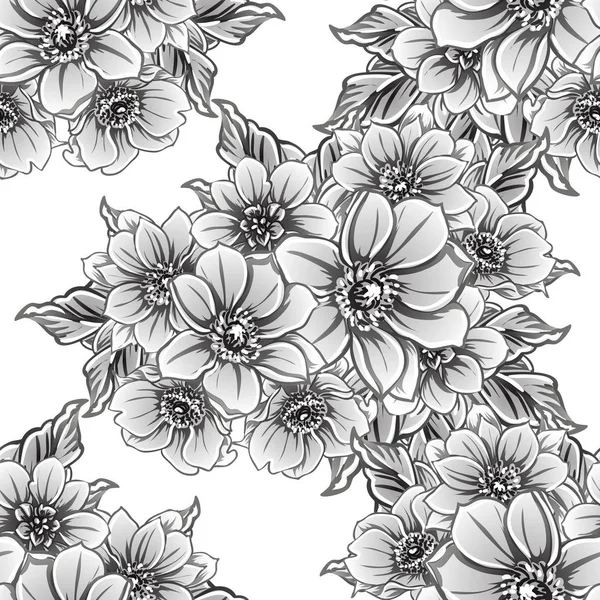 vintage çiçek desen arka plan vektör çizim