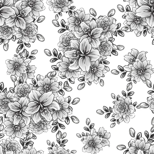 Vectorillustratie Van Vintage Bloemen Patroon Achtergrond — Stockvector