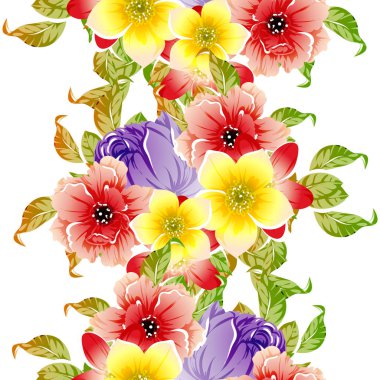 vektör çizim parlak çiçek desen arka plan