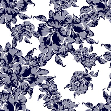 vintage çiçek desen arka plan vektör çizim