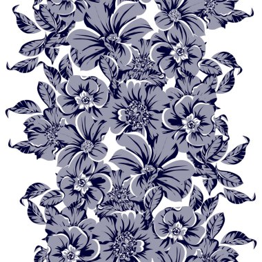 vintage çiçek desen arka plan vektör çizim