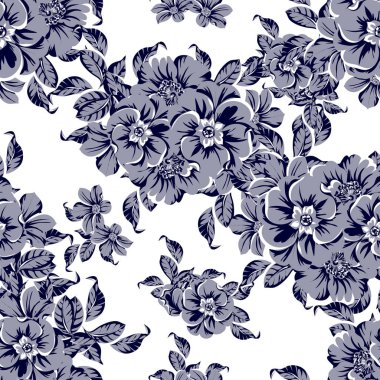 vintage çiçek desen arka plan vektör çizim