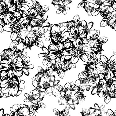 vintage çiçek desen arka plan vektör çizim