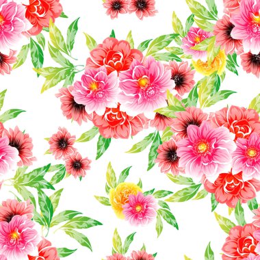 vektör çizim parlak çiçek desen arka plan