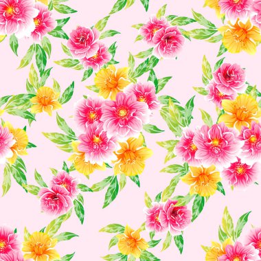 vektör çizim parlak çiçek desen arka plan