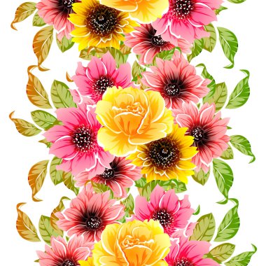 vektör çizim parlak çiçek desen arka plan
