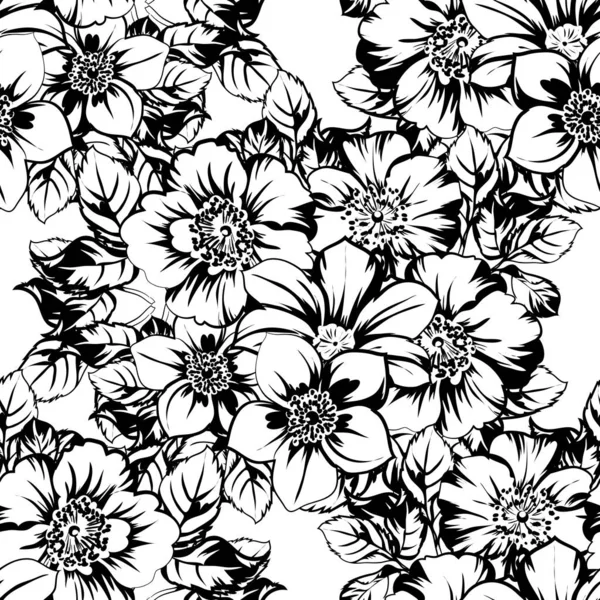 Vektor Illustration Von Vintage Blumen Muster Hintergrund — Stockvektor