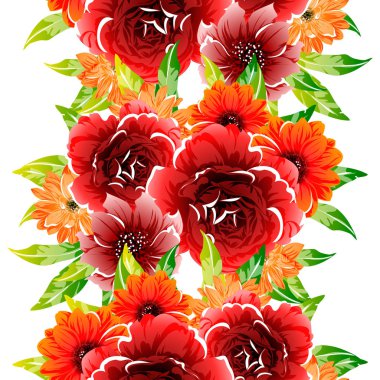 vektör çizim parlak çiçek desen arka plan