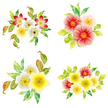 vektör çizim parlak çiçek desen arka plan