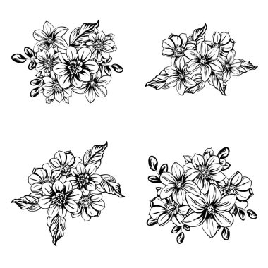 vintage çiçek desen arka plan vektör çizim