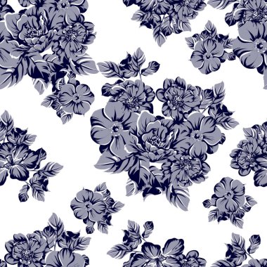 vintage çiçek desen arka plan vektör çizim