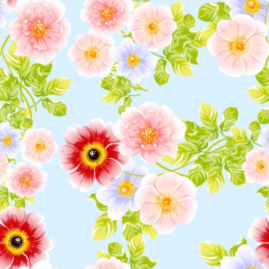 vektör çizim parlak çiçek desen arka plan
