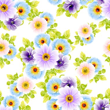 vektör çizim parlak çiçek desen arka plan