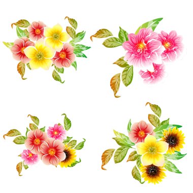 vektör çizim parlak çiçek desen arka plan