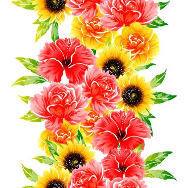 vektör çizim parlak çiçek desen arka plan