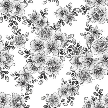 vintage çiçek desen arka plan vektör çizim