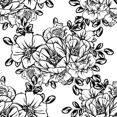 vintage çiçek desen arka plan vektör çizim