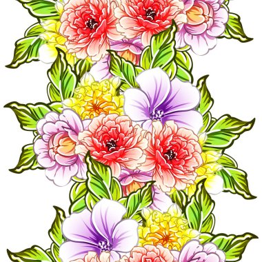 vektör çizim parlak çiçek desen arka plan