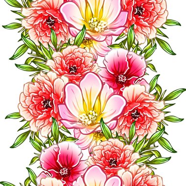 vektör çizim parlak çiçek desen arka plan