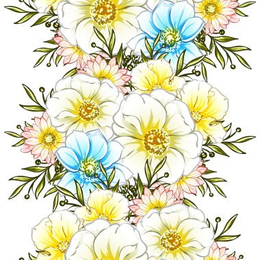 vektör çizim parlak çiçek desen arka plan