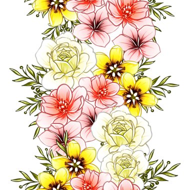 vektör çizim parlak çiçek desen arka plan