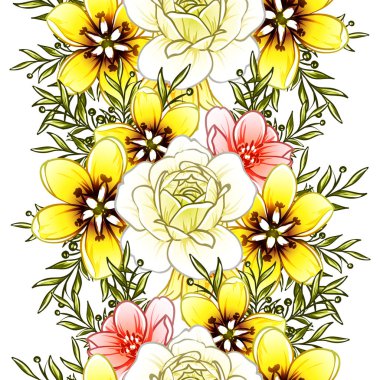 vektör çizim parlak çiçek desen arka plan