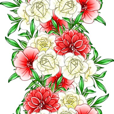 vektör çizim parlak çiçek desen arka plan