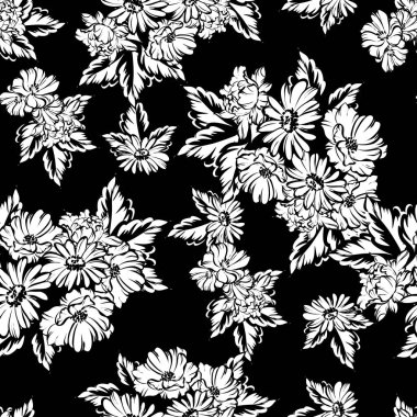 vintage çiçek desen arka plan vektör çizim