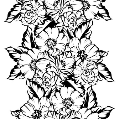 vintage çiçek desen arka plan vektör çizim