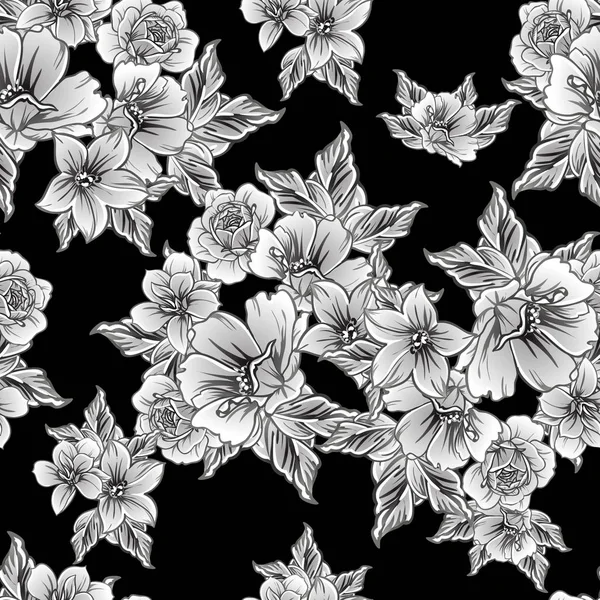 Vektor Illustration Von Vintage Blumen Muster Hintergrund — Stockvektor