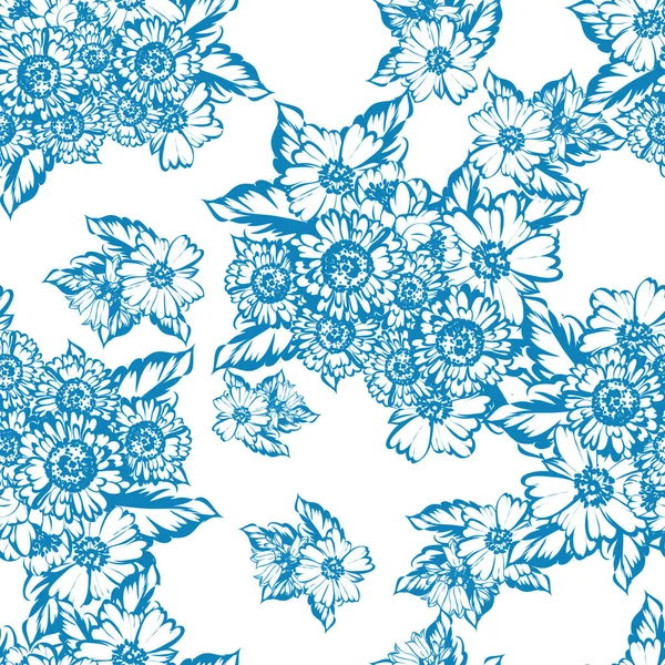 vintage çiçek desen arka plan vektör çizim