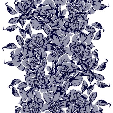 vintage çiçek desen arka plan vektör çizim