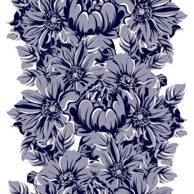 vintage çiçek desen arka plan vektör çizim