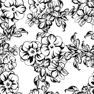 vintage çiçek desen arka plan vektör çizim