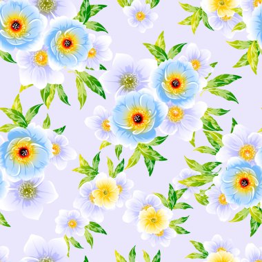 vektör çizim parlak çiçek desen arka plan