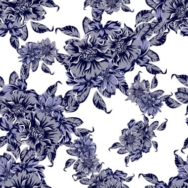 vintage çiçek desen arka plan vektör çizim