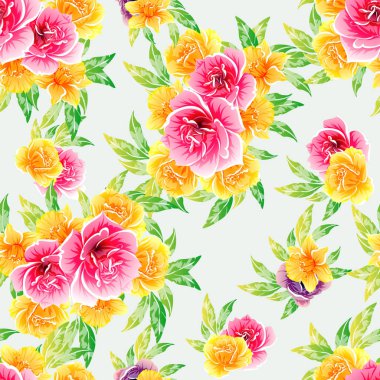 vektör çizim parlak çiçek desen arka plan