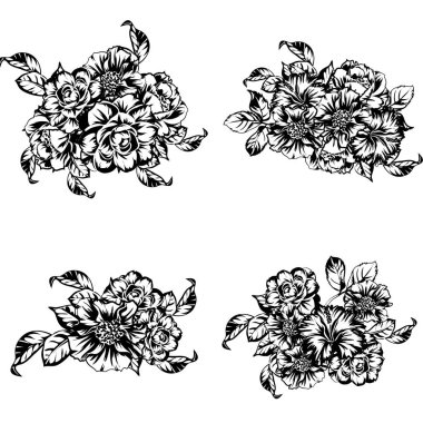 vintage çiçek desen arka plan vektör çizim