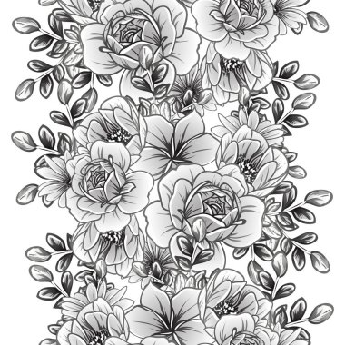 vintage çiçek desen arka plan vektör çizim