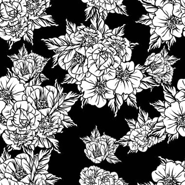 vintage çiçek desen arka plan vektör çizim