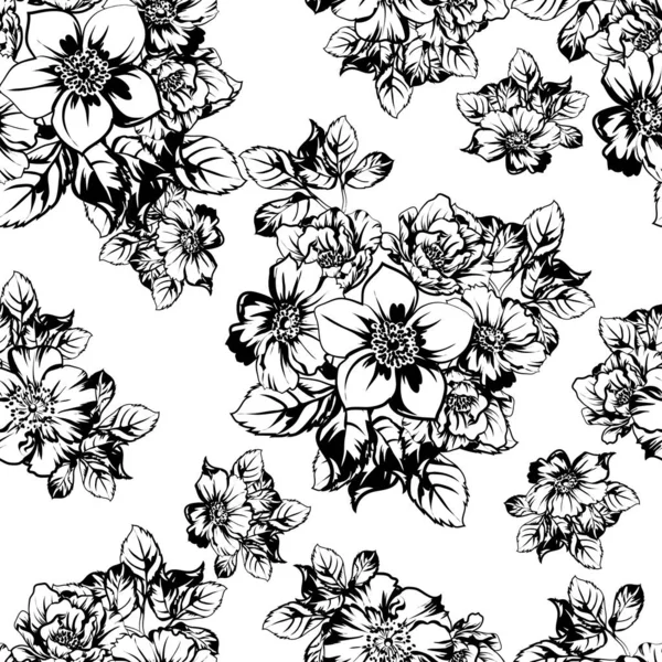 Vectorillustratie Van Vintage Bloemen Patroon Achtergrond — Stockvector