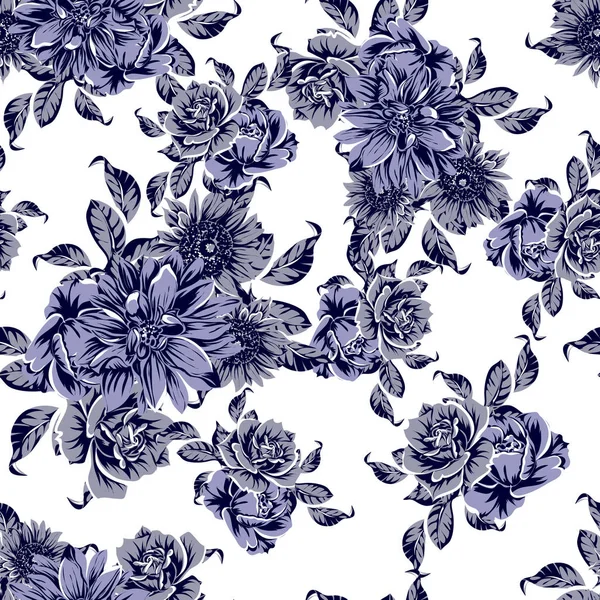 vintage çiçek desen arka plan vektör çizim