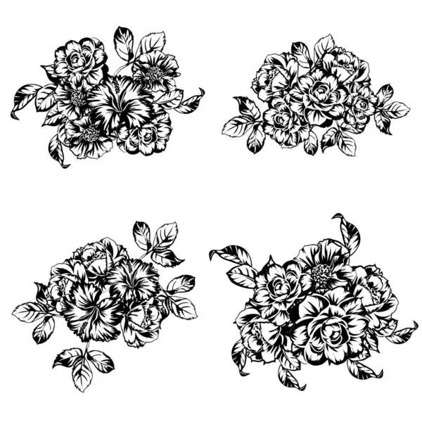 Vektor Illustration Von Vintage Blumen Muster Hintergrund — Stockvektor