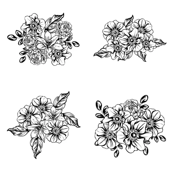 Vektor Illustration Von Vintage Blumen Muster Hintergrund — Stockvektor