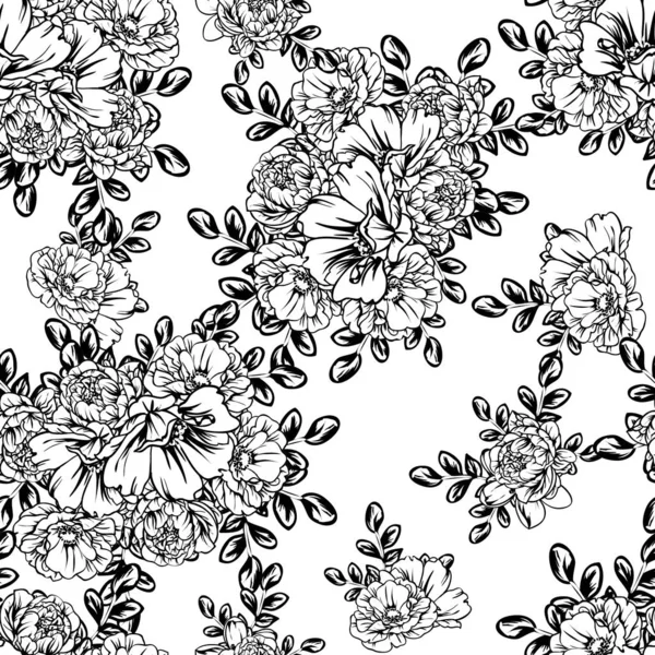 vintage çiçek desen arka plan vektör çizim