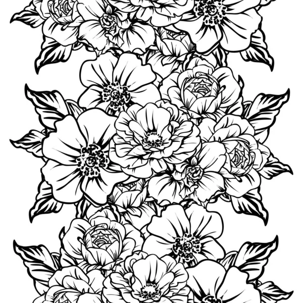 Vektor Illustration Von Vintage Blumen Muster Hintergrund — Stockvektor