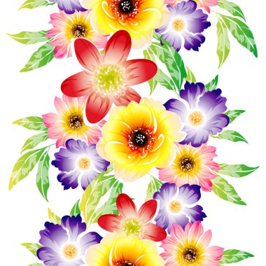 vektör çizim parlak çiçek desen arka plan