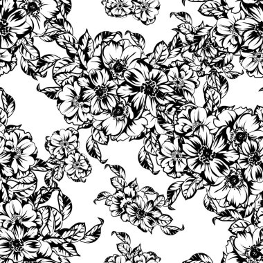 vintage çiçek desen arka plan vektör çizim