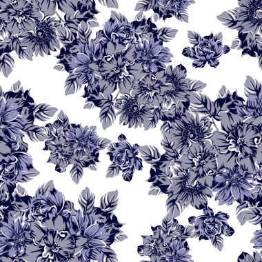 vintage çiçek desen arka plan vektör çizim