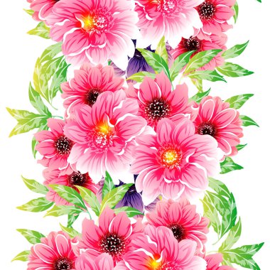 vektör çizim parlak çiçek desen arka plan